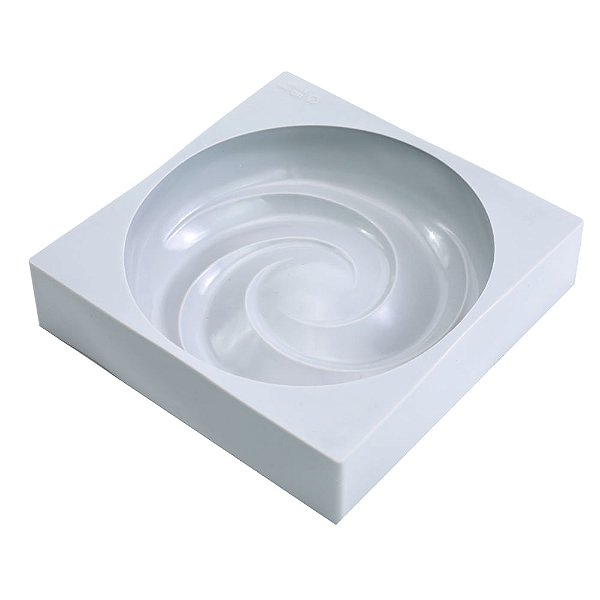 Forma de Silicone 19,2X19,2X4,5cm - Redondo Espiral 3D - Cromus Allonsy