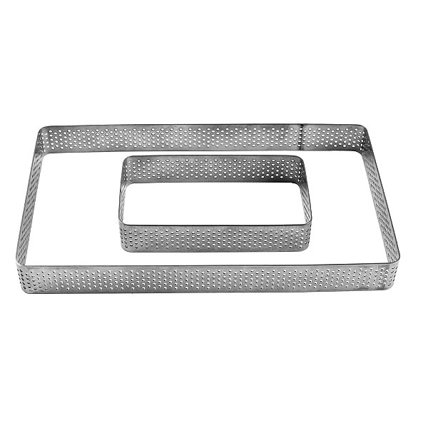 Aro Inox Micro-Perfurado Retangular 19X11X2cm - Cromus Allonsy