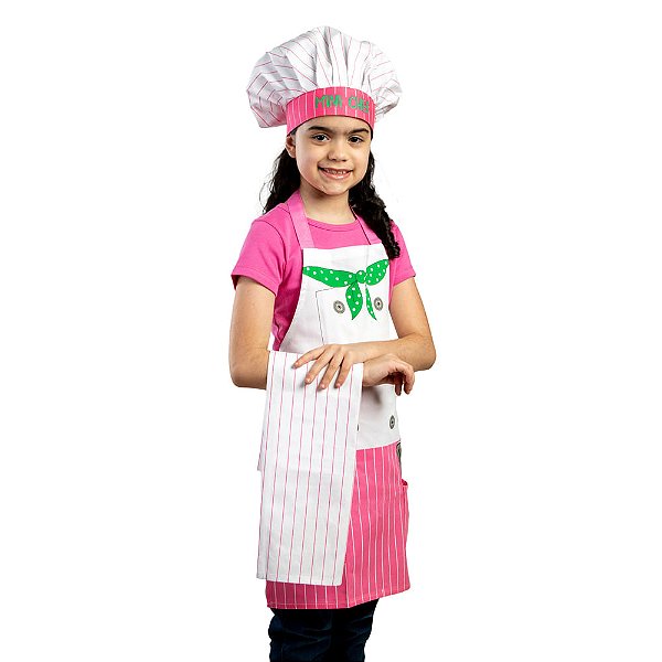 Uniforme Infantil Conjunto Chef Menina - 3 Un - Cromus Allonsy