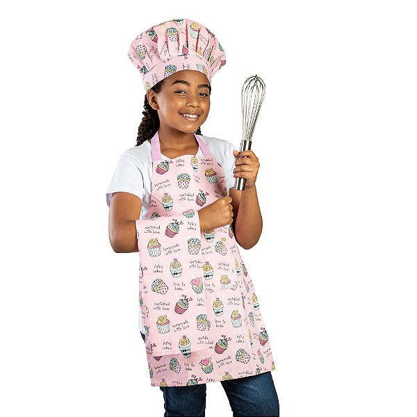 Uniforme Infantil Conjunto Chef Cupcake - 3 Un - Cromus Allonsy