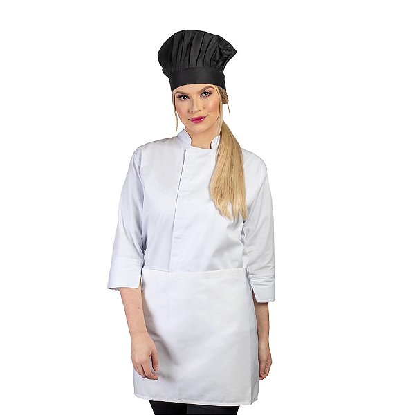 Uniforme Adulto Chapeu de Chef Unissex Pto 30X20cm - Cromus Allonsy