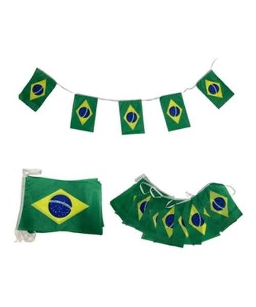 Bandeirinha Plástica do Brasil - 10 metros