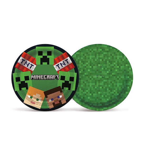 Prato Redondo Minecraft 18cm - 8 Un