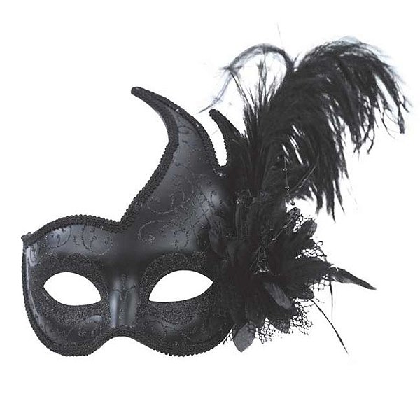 Máscara Florenca Preto Adulto
