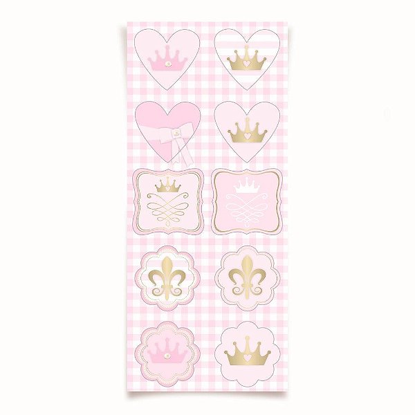 Adesivo Especial Reinado Da Princesa 10X22,5 - 30 Un