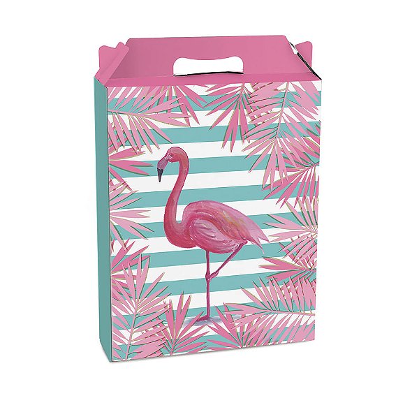 Caixa Maleta Retangular Vertical Flamingo P 15X6X18