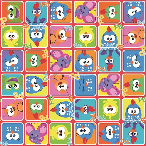 Saco 25X37 Galinha Pintadinha Mini - 40 Un