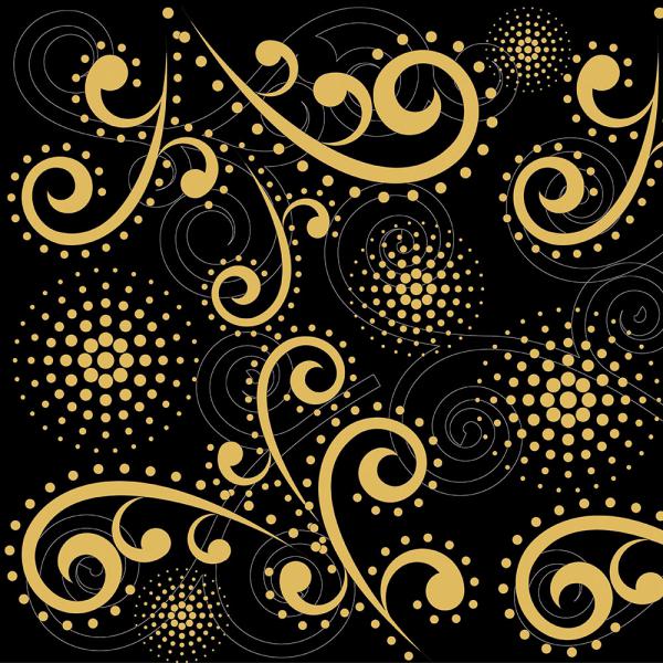 Saco Metal 15X29 Casual Premium Preto/Ouro - 100 Un