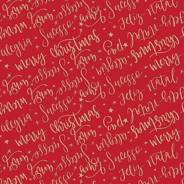 Saco Metal 25X37 Desejos Natalino - 50 Un