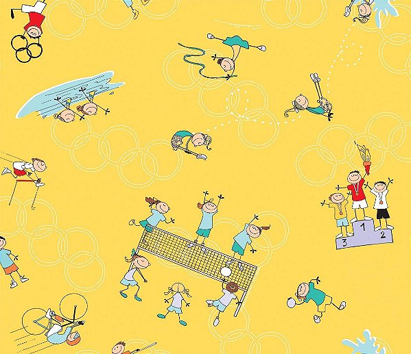Saco Perolado 15X29 Olimpiadas Amarelo - 100 Un