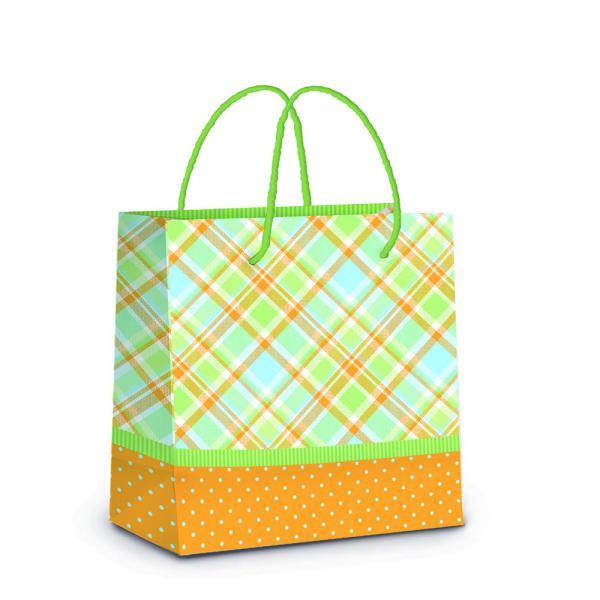 Sacola Laminada Xadrez PP 14X13X6 - 10 Un