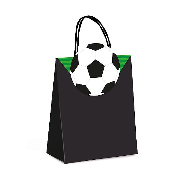 Sacola Papel com Fecha Bola M 26X19,5X9,5
