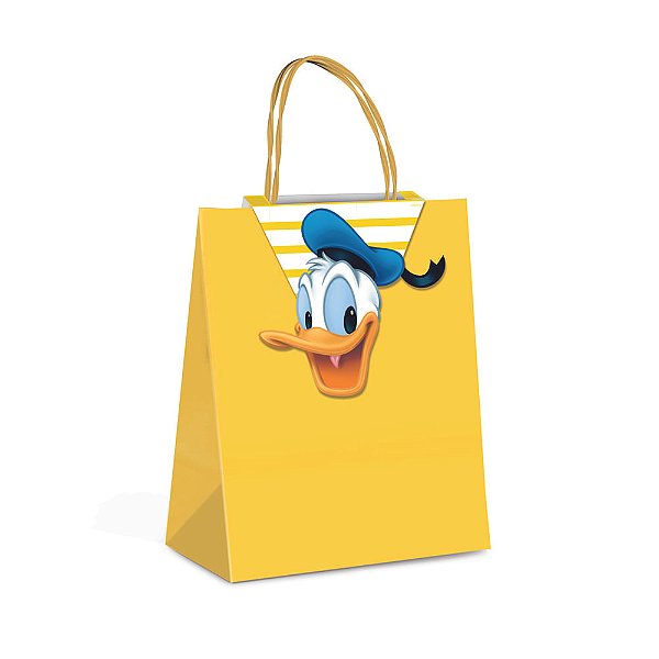 Sacola Papel com Fechamento Donald P 21,5X15X8