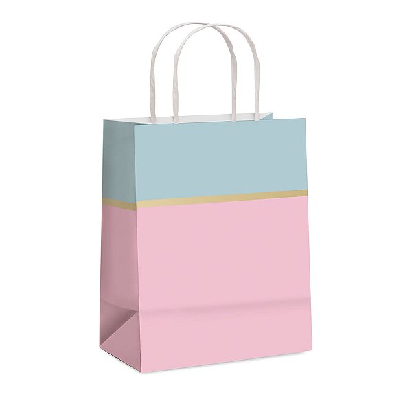 Sacola Papel Rosa Pastel G 32X26,5X13