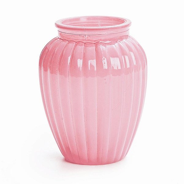Vaso Decorativo Oval Rosa 8X10,5