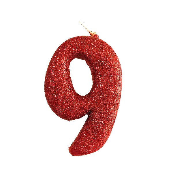 Vela N°9 Fun Vermelho