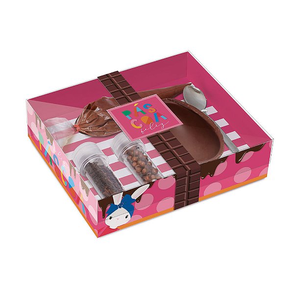 Caixa Confeiteiro Brilho de Páscoa Rosa 100G