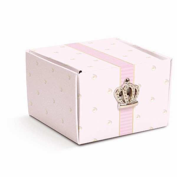 Caixa Bem Nascido com Apliq Rein Princesa 6,5X6,5X4,5 - 8 Un