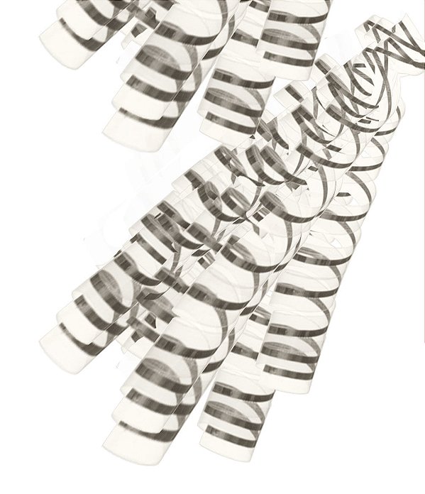 Laço Pronto/Metal Caracol Preto 18cm