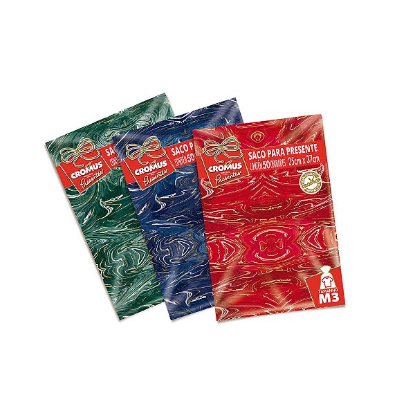 Saco Metal/Perol 25X37 Marmorizado Sortido - 50 Un
