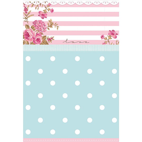 Saco Perolado 20X29 Poá Bella Azul - 50 Un