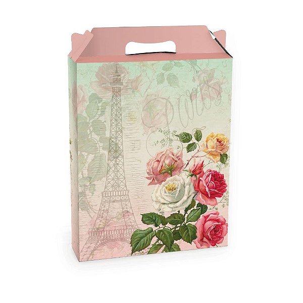 Caixa Maleta Ret Vertical Brilho de Paris M 18X7,5X21