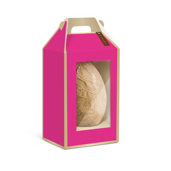 Caixa New Maleta Vertical Ovo 350G com Visor Flor Cacau Turquesa - 6 Un