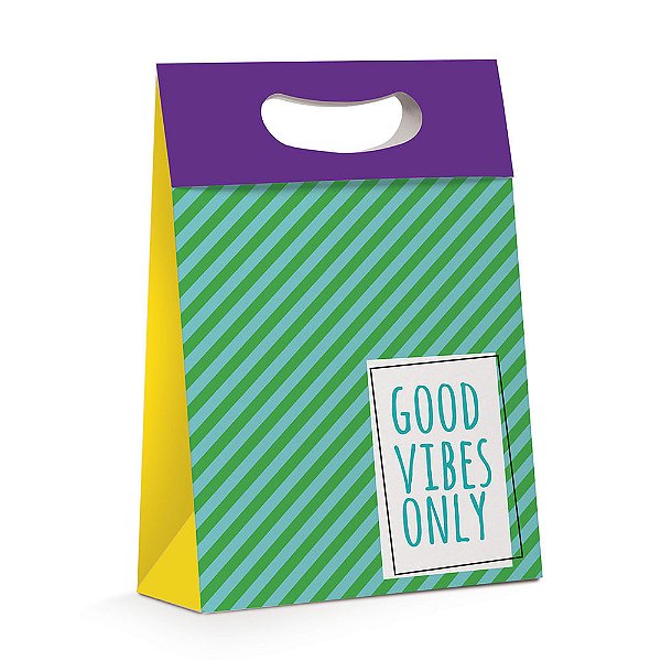 Caixa Plus Good Vibes Turquesa M 22X9X32