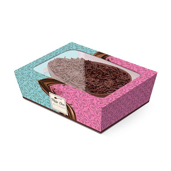 Caixa Practice para 1 Meio Ovo 500G Comp Páscoa Cores - 6 Un