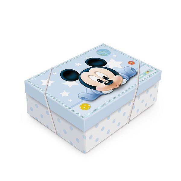 Caixa Retangular com Tampa Mickey Baby M 35X25X11