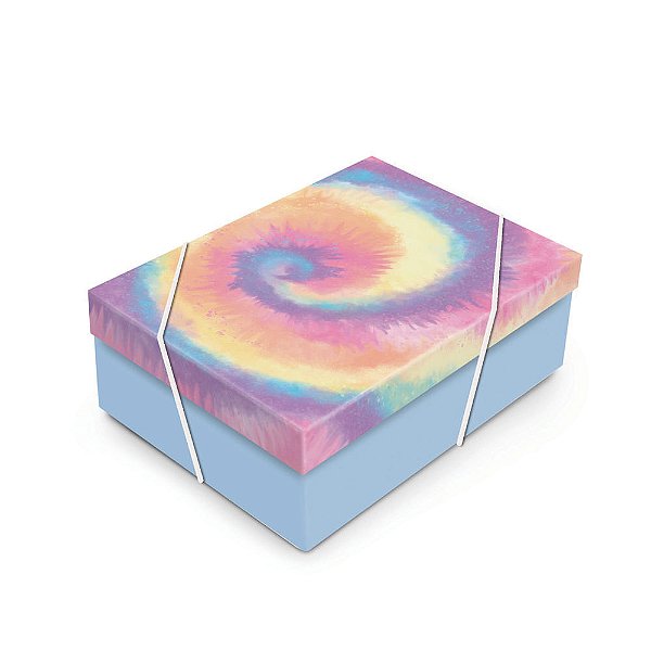 Caixa Retangular com Tampa Tie Dye M 35X25X11