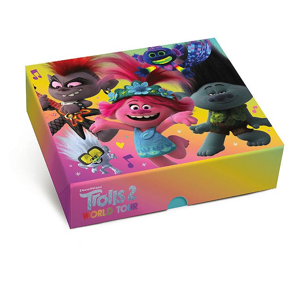 Caixa Retangular Tampa/Fundo New Trolls G 30X24X6