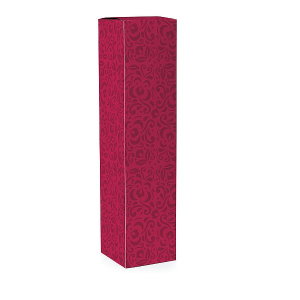 Caixa Vinho Relevo Marsala 8X8X33