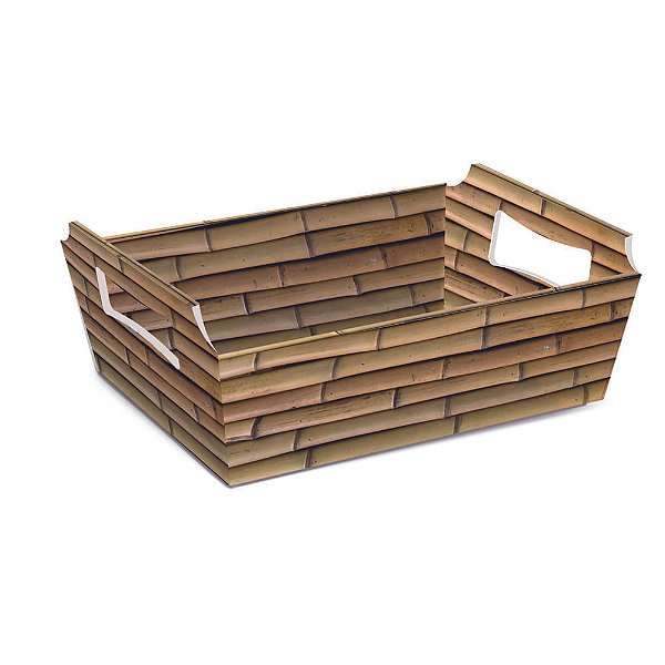 Cesta de Cartão Bambu P 18X13X7,5