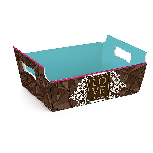 Cesta de Cartão Felicidade Mini 10X7X4 - 10 Un