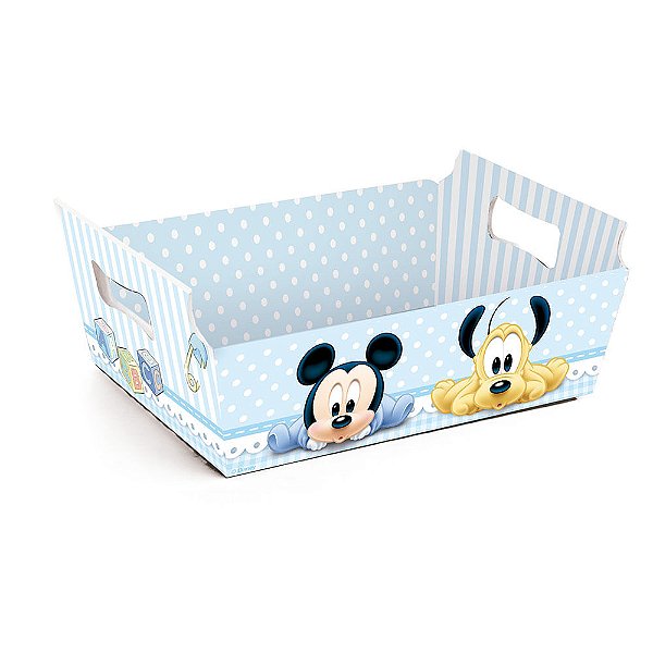 Cesta de Cartão Mickey Baby Mini 10X7X4 - 10 Un