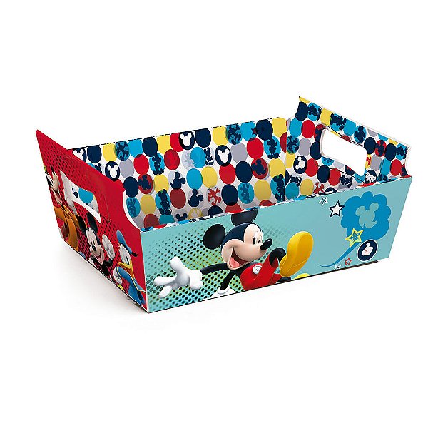 Cesta de Cartão Mickey Mouse Mini 10X7X4 - 10 Un