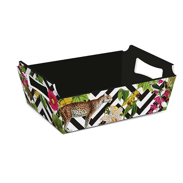 Cesta de Cartão Tropical P 18X13X7,5