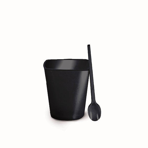 Copinho para Doces Quadrado Preto 30Ml - 8 Un