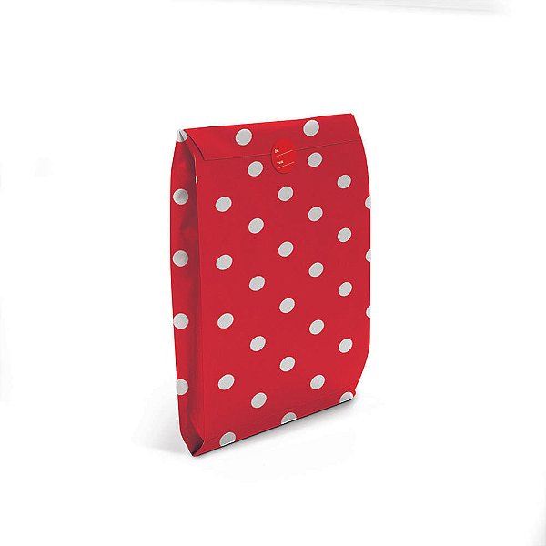 Envelope Poá Vermelho/Branco 40X28X6 - 25 Un