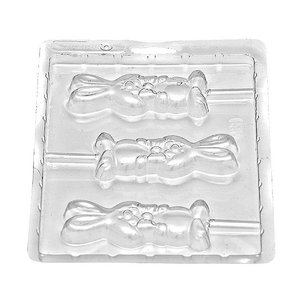 Forma Pirulito Coelho com Gravata - 10 Un