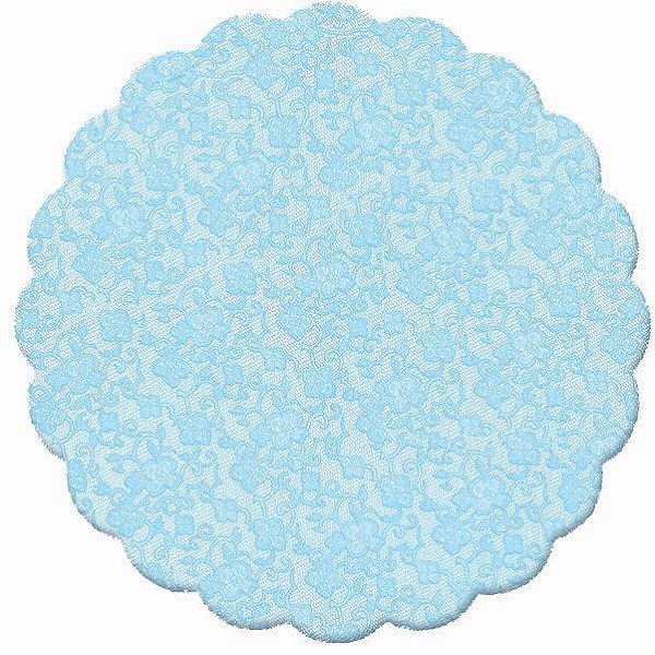 Fundo para Bandeja Renda Francesa Azul 30cm - 100 Un