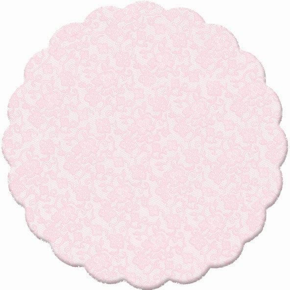 Fundo para Bandeja Renda Francesa Rosa 25cm - 100 Un