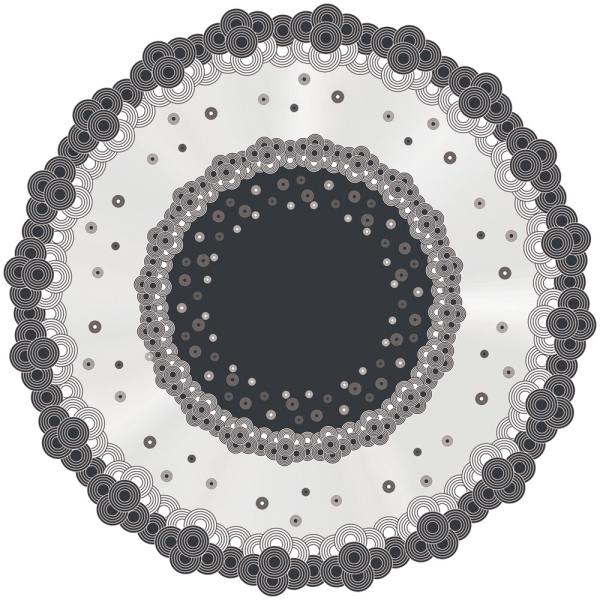 Poli Redondo Modern Preto 38cm - 50 Un