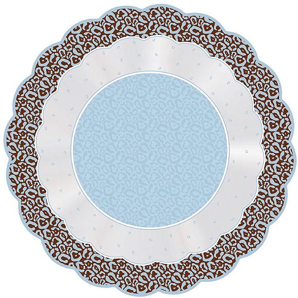 Poli Redondo Onca Azul/Marrom 38cm - 50 Un