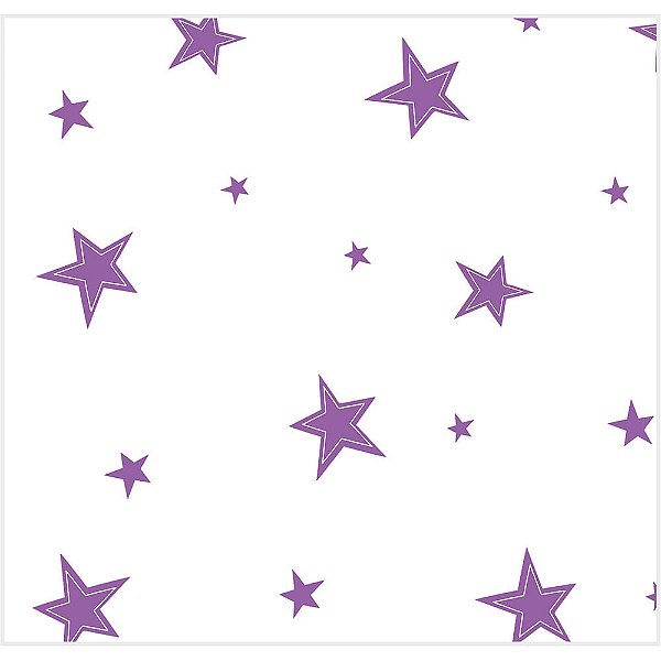 Saco Estrelas Lilás 30X44cm - 100 Un