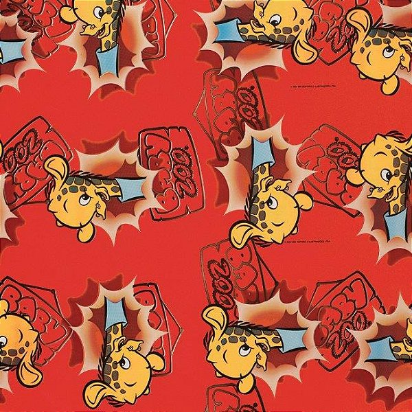 Saco 15X22 Baby Zoo Girafa Vermelho - 100 Un