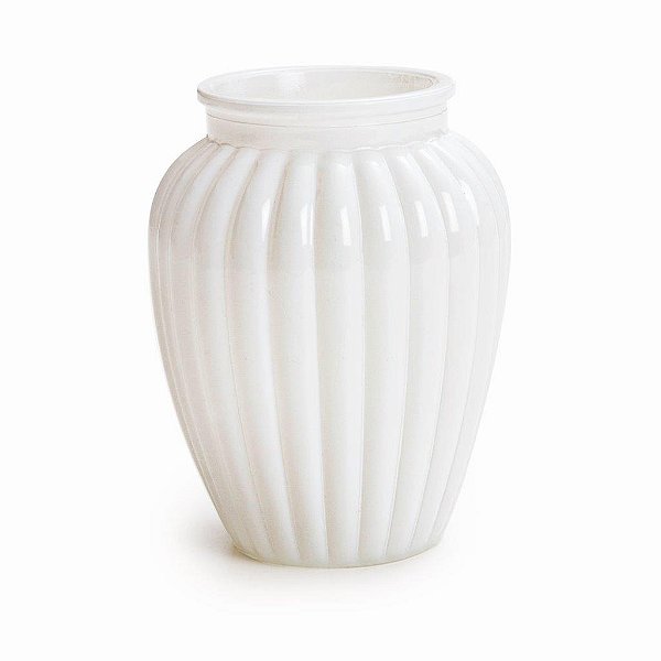 Vaso Decorativo Oval Branco 8X10,5