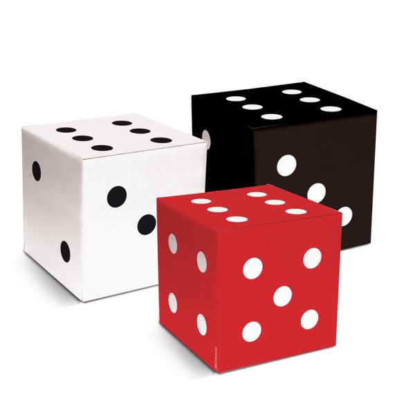 Caixa Dado Cassino Sortido 6X6X6 - 8 Un