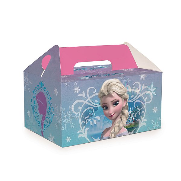Caixa Lanche Escolar Frozen 20X13,5X10 - 10 Un